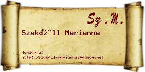 Szakáll Marianna névjegykártya