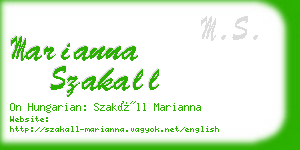 marianna szakall business card